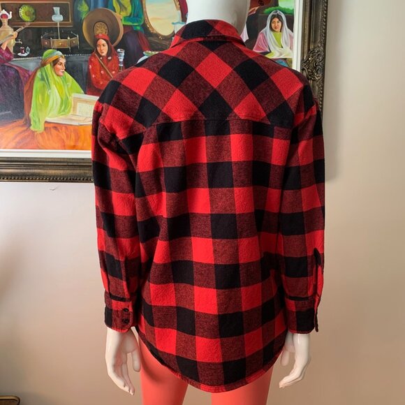 Lucky Brand Long Sleeve Button Up 100% Cotton Plaid Flannel Shirt - Picture 9 of 10